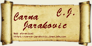 Čarna Jaraković vizit kartica